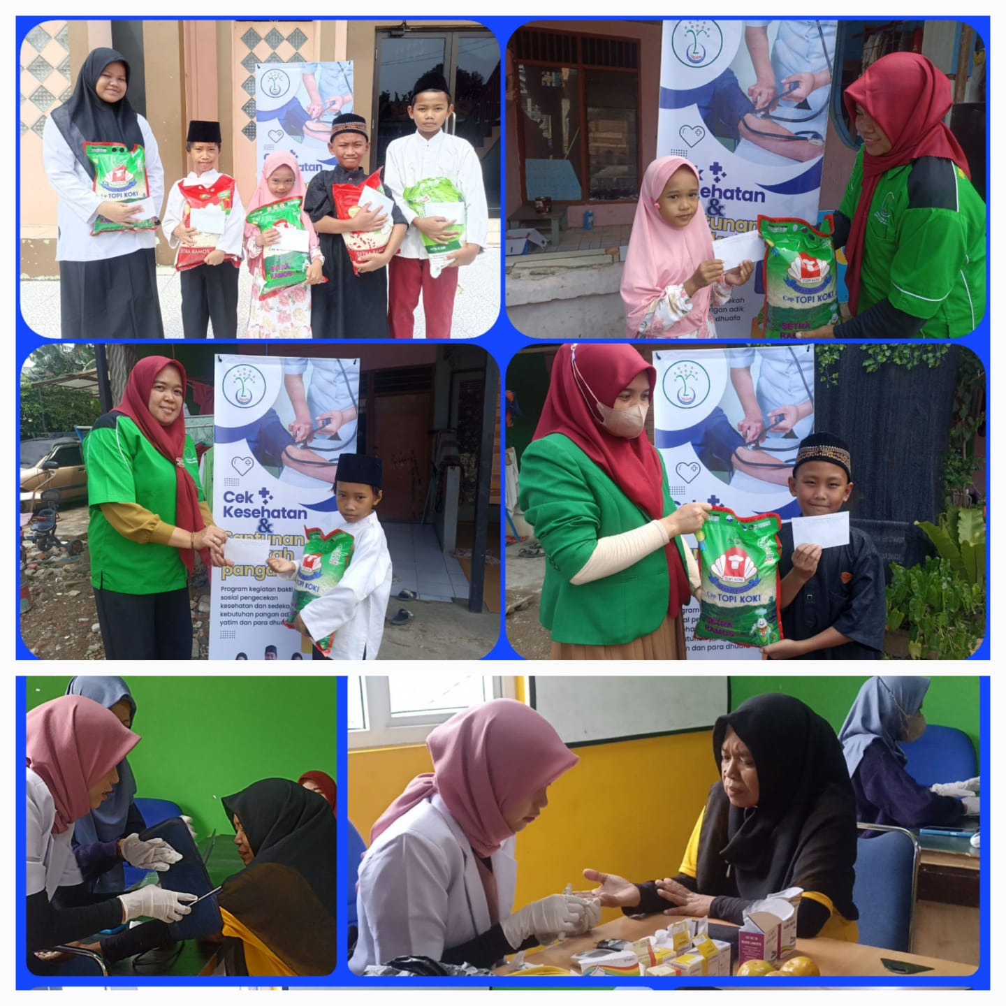 Bakti Sosial Cek Kesehatan dan Santunan Sedekah Pangan Yathim Foundation